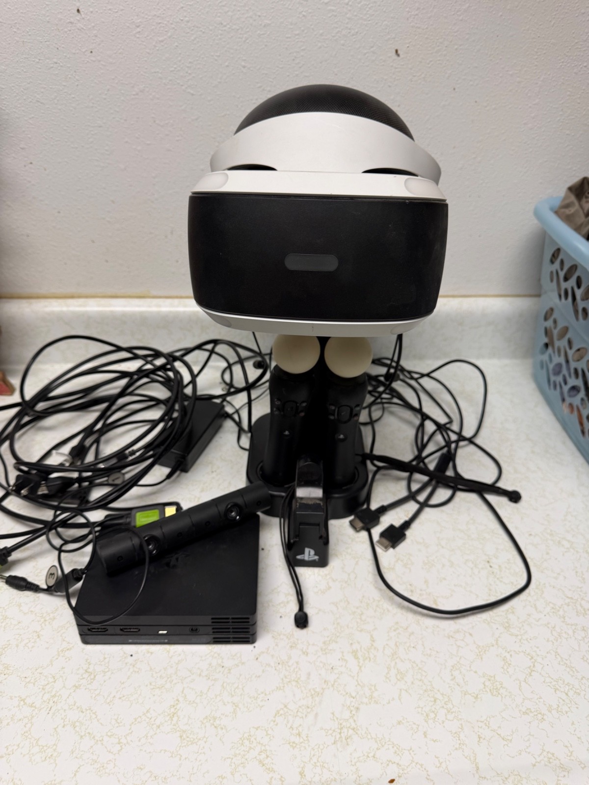 Sony PlayStation VR PS PSVR CUH-ZVR2 For PS4 Console Set Headset Tested Working
