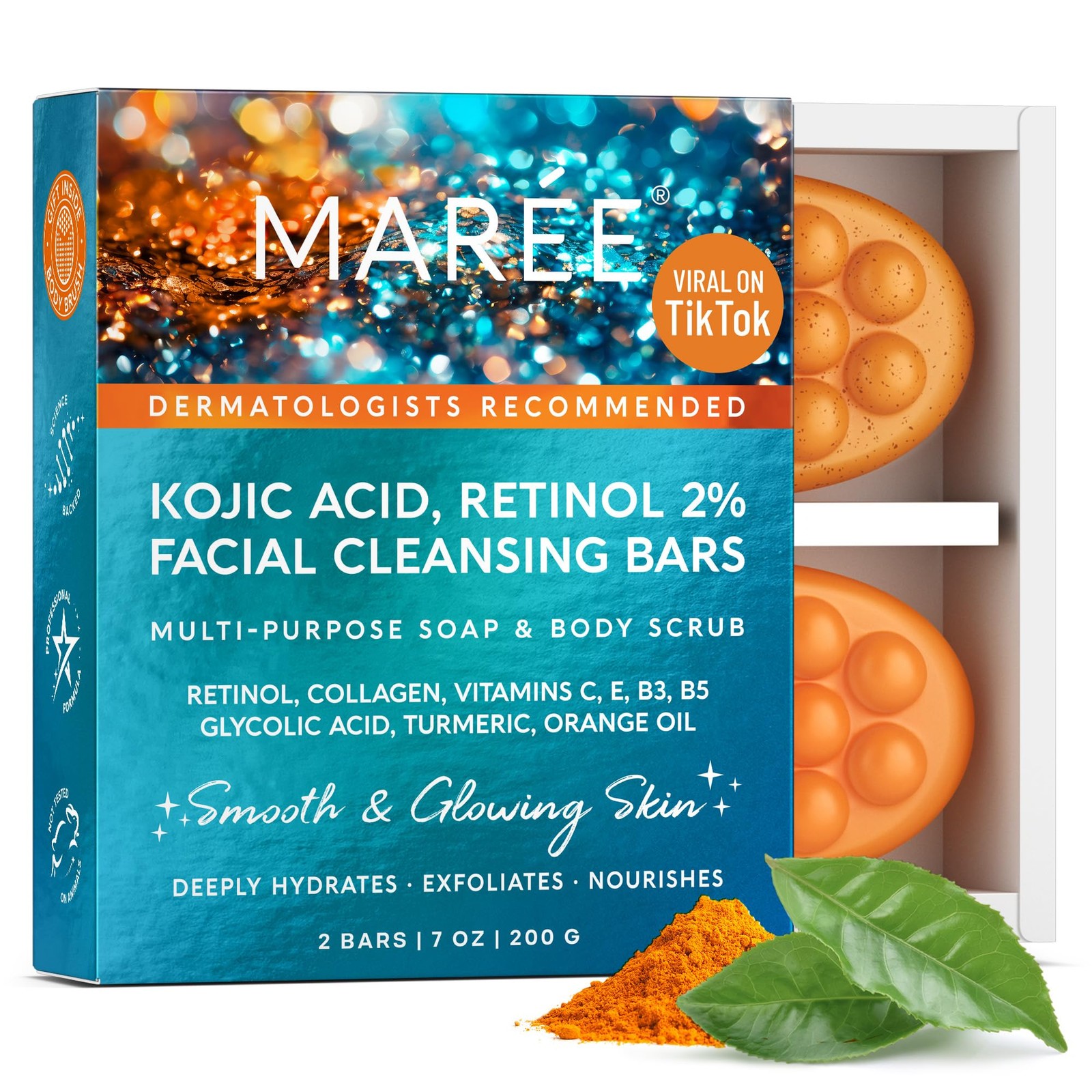 Kojic Acid Soap  Turmeric Scrub for Dark Spots and Hyperpigmentation