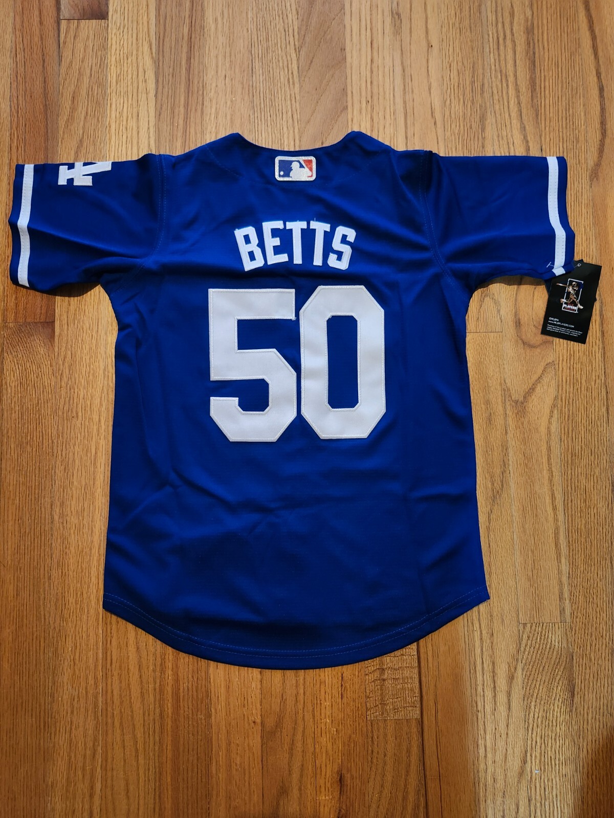 NWT youth customized Dodgers #50 mookie bett size S-XL blue/white stitched