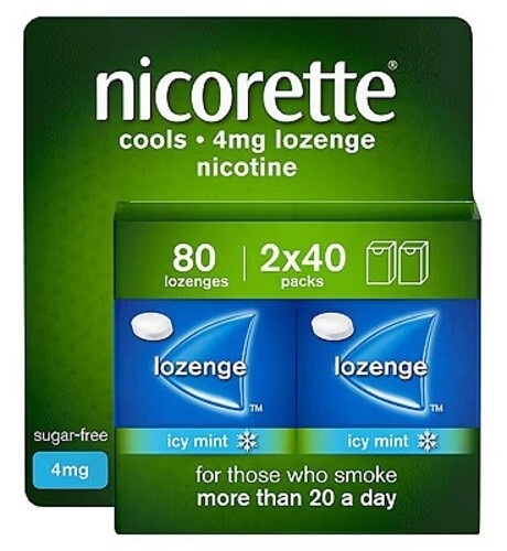 Nicorette Cools Lozenges Mint 4mg 80 Pack (2x40)