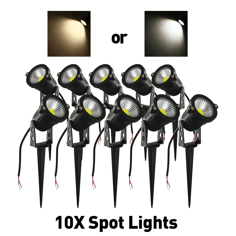 10X LED 12V Spotlights Garden Outdoor 12 Volt Low Voltage Cool/Warm White COB