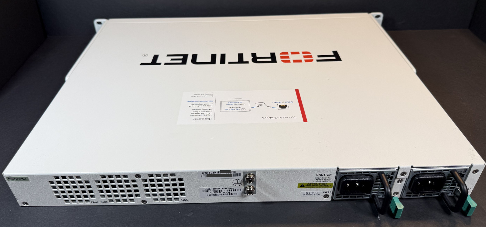 Fortinet FortiGate 501E FG-501E Firewall Dual PSU Tested NOT Registered