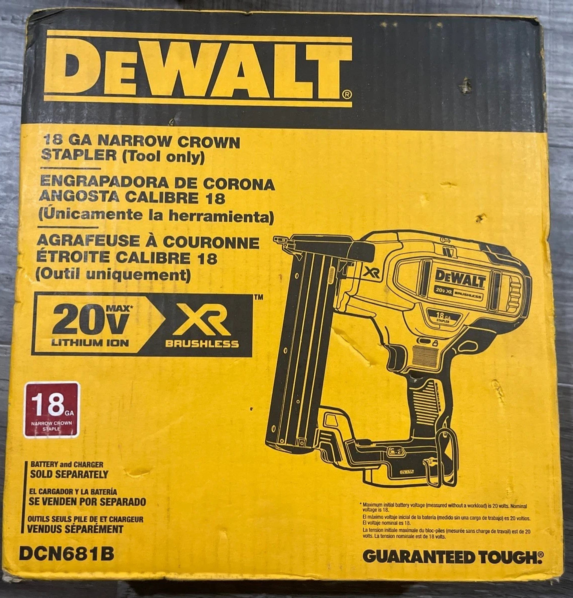 ⭐️NEW⭐DEWALT 20V MAX* Narrow Crown Stapler, 18GA, Tool Only (DCN681B)⭐️NEW⭐