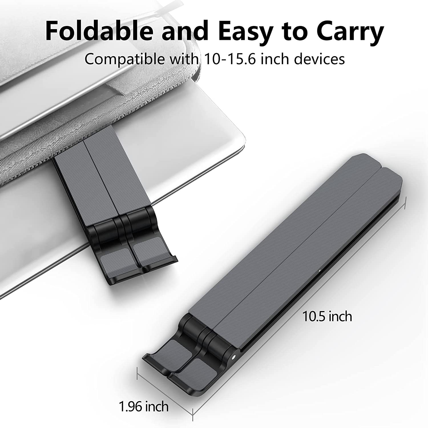 Laptop Stand for Desk, Adjustable Laptop Riser Abs+Silicone Foldable Portable No