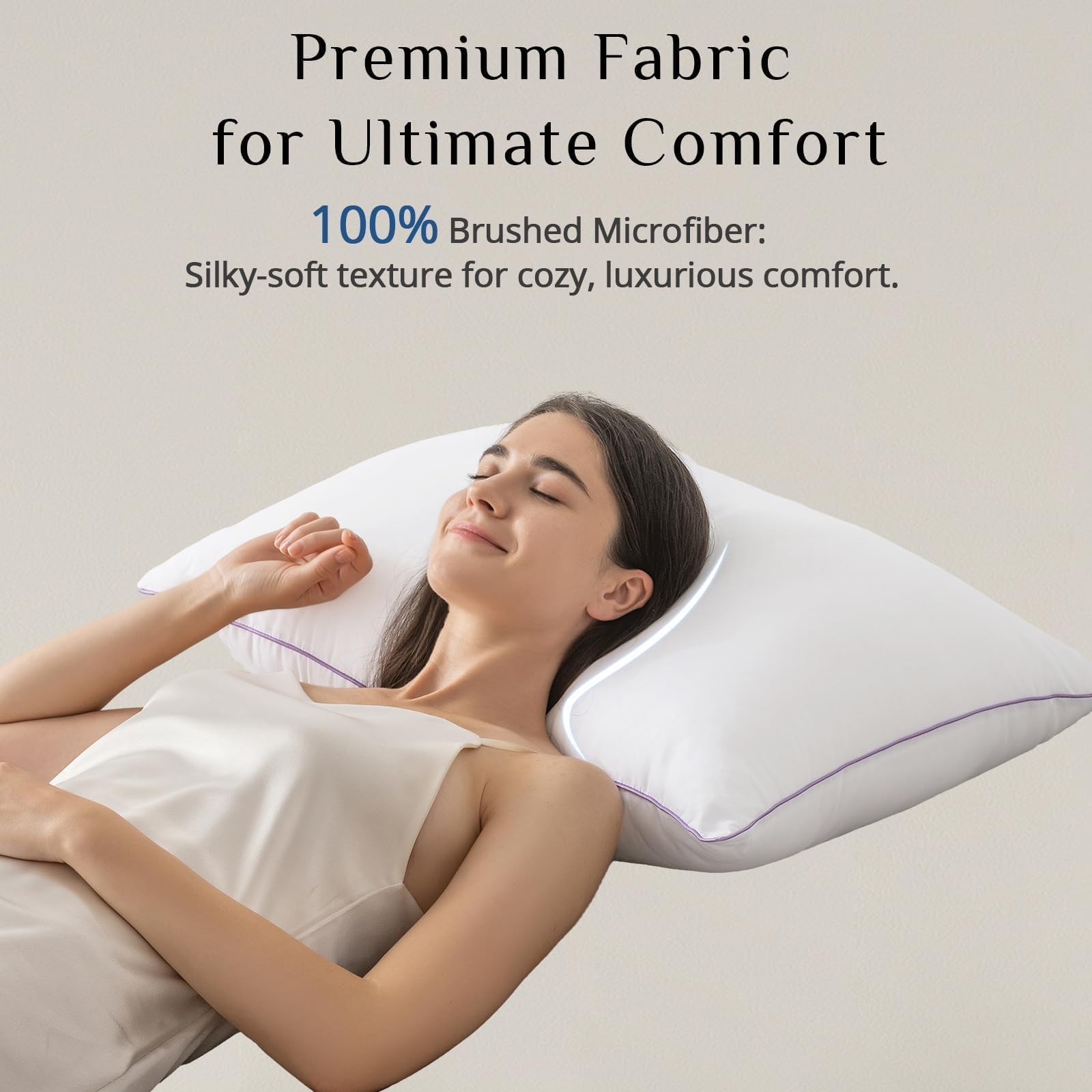 Hotel Quality Queen Pillows, 2 Pack Super Soft, Medium Support