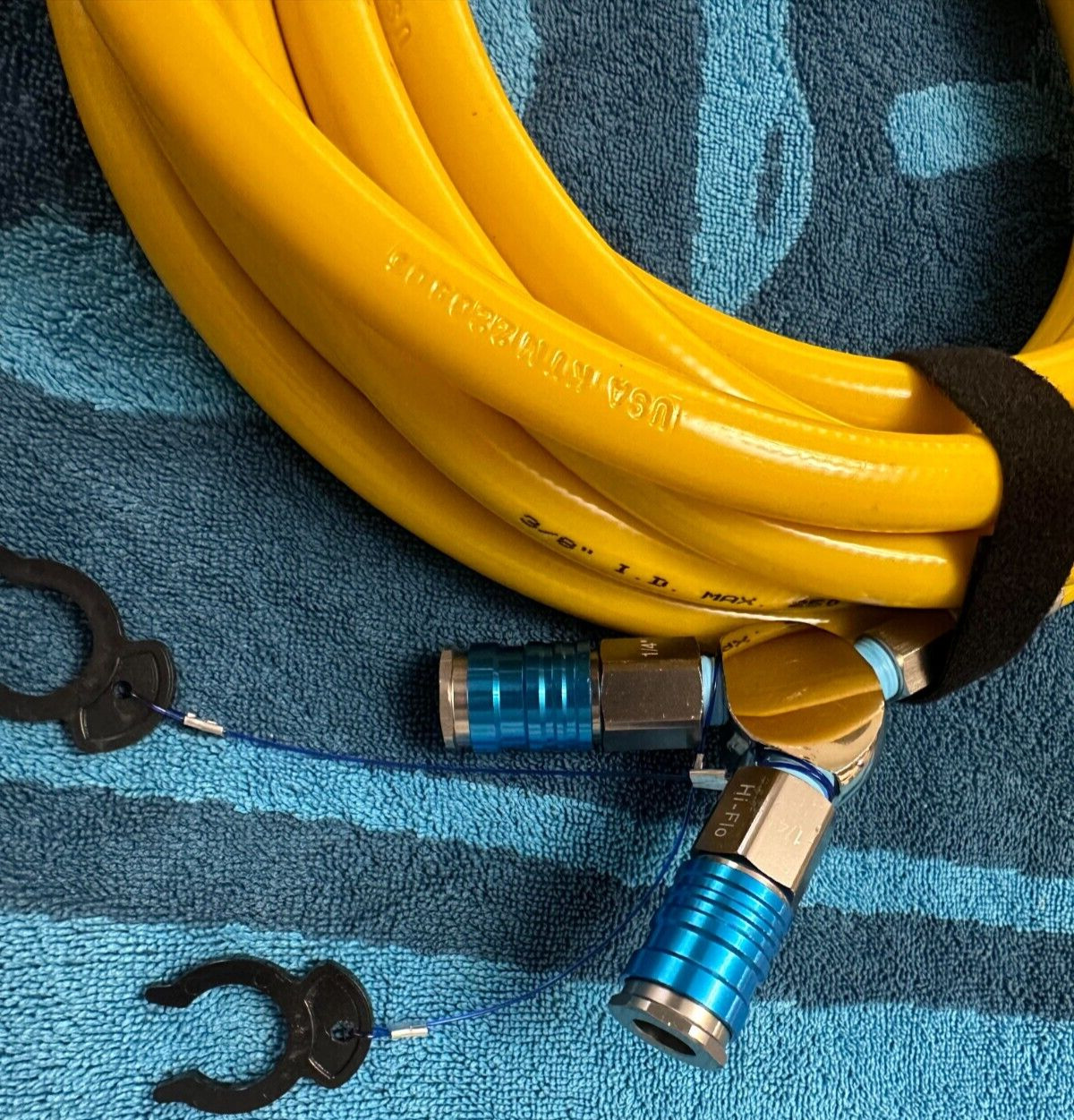 ADD A DIVER 2- way 15' splitter w/safety clips and quick connects Hookah diving