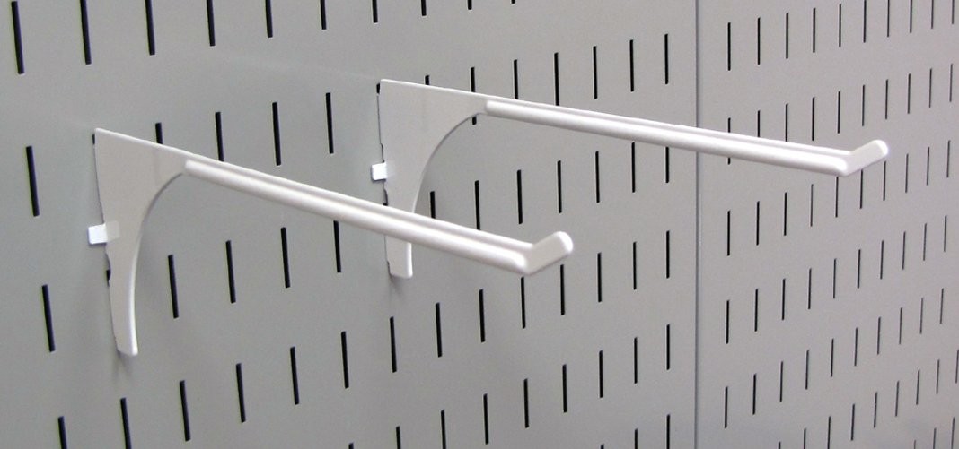 2 PCS White Metal Pegboard Hook Extended Reach 9 Inch Rust Resistant Tool