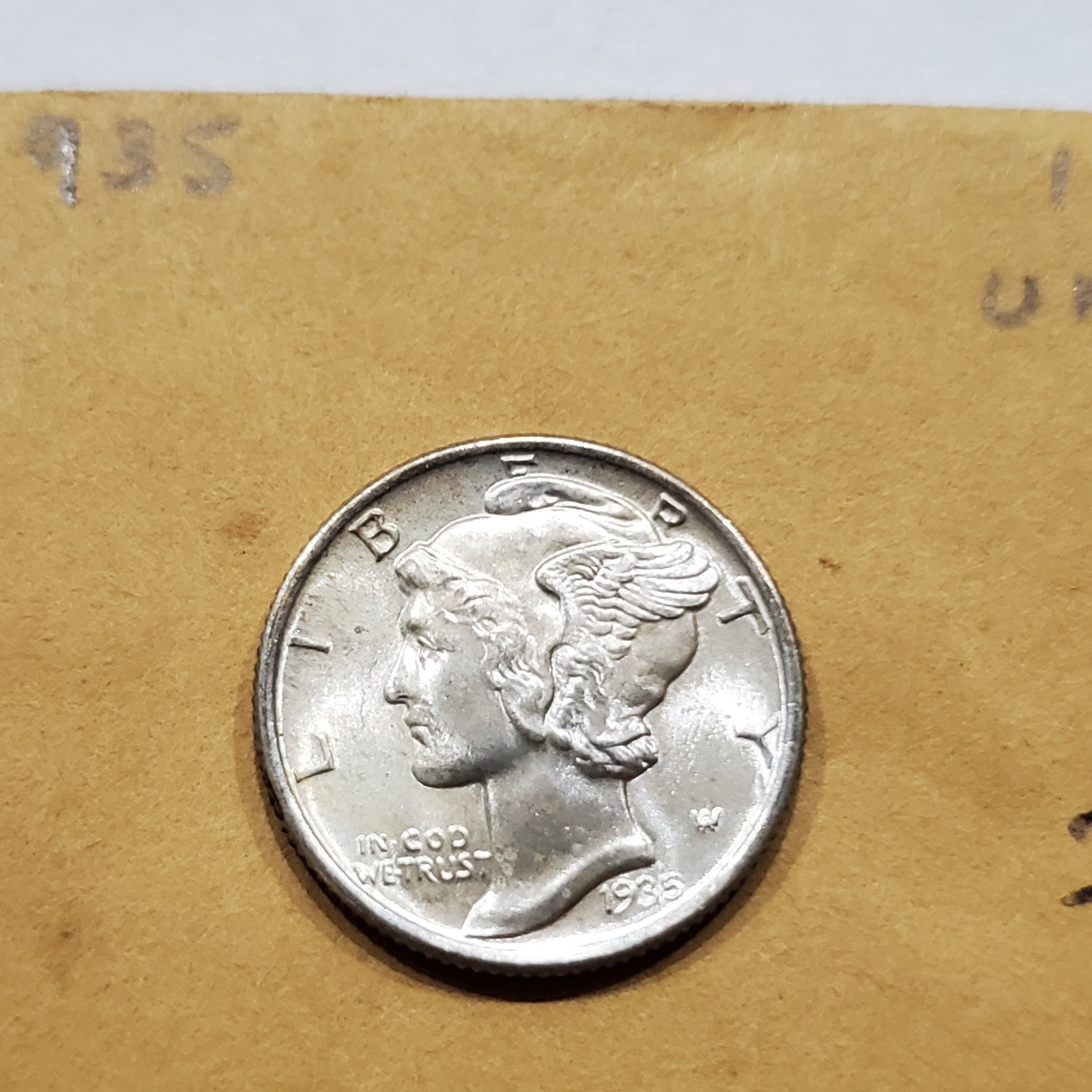 1935 Mercury Dime AU-UNC FSB #93