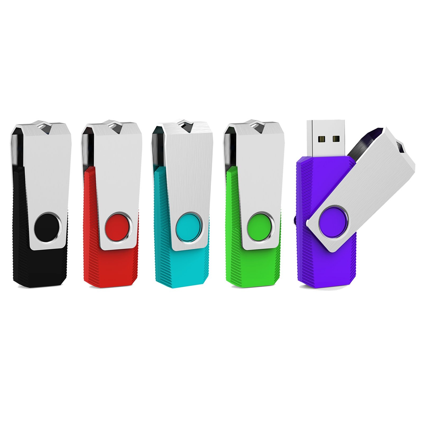 Aiibe 5 Pack 16GB USB Flash Drive 16 GB 16GB, 5 Mixed Colors