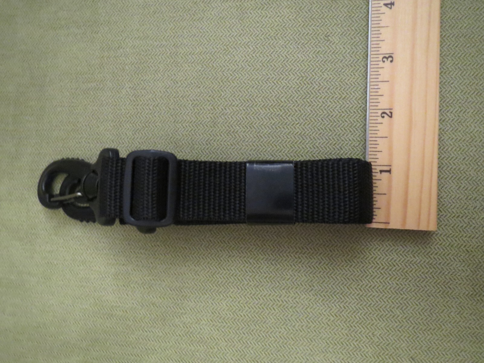1 inch Black Nylon Bag Strap Adjustable: 23.5" Minimum to 45" Maximum Length