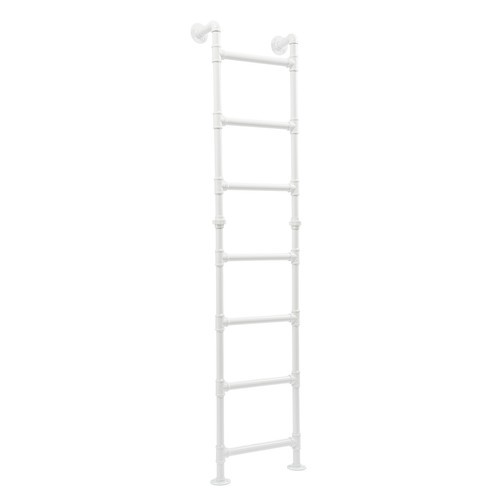 Modern Bunk Bed Ladder 7-Step Ladder High Loft Attic Step Ladders White