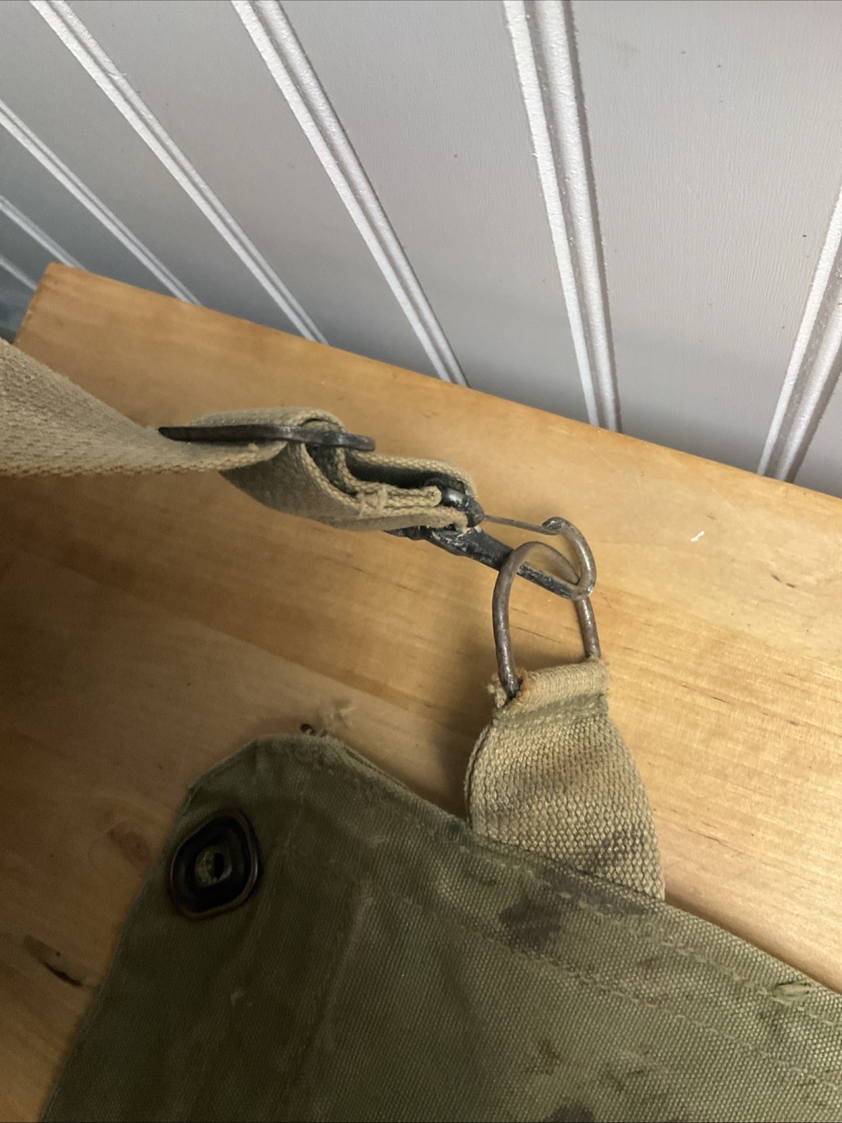 P US Olive Canvas Gas Mask Bag Field Protective M9A1 M-L