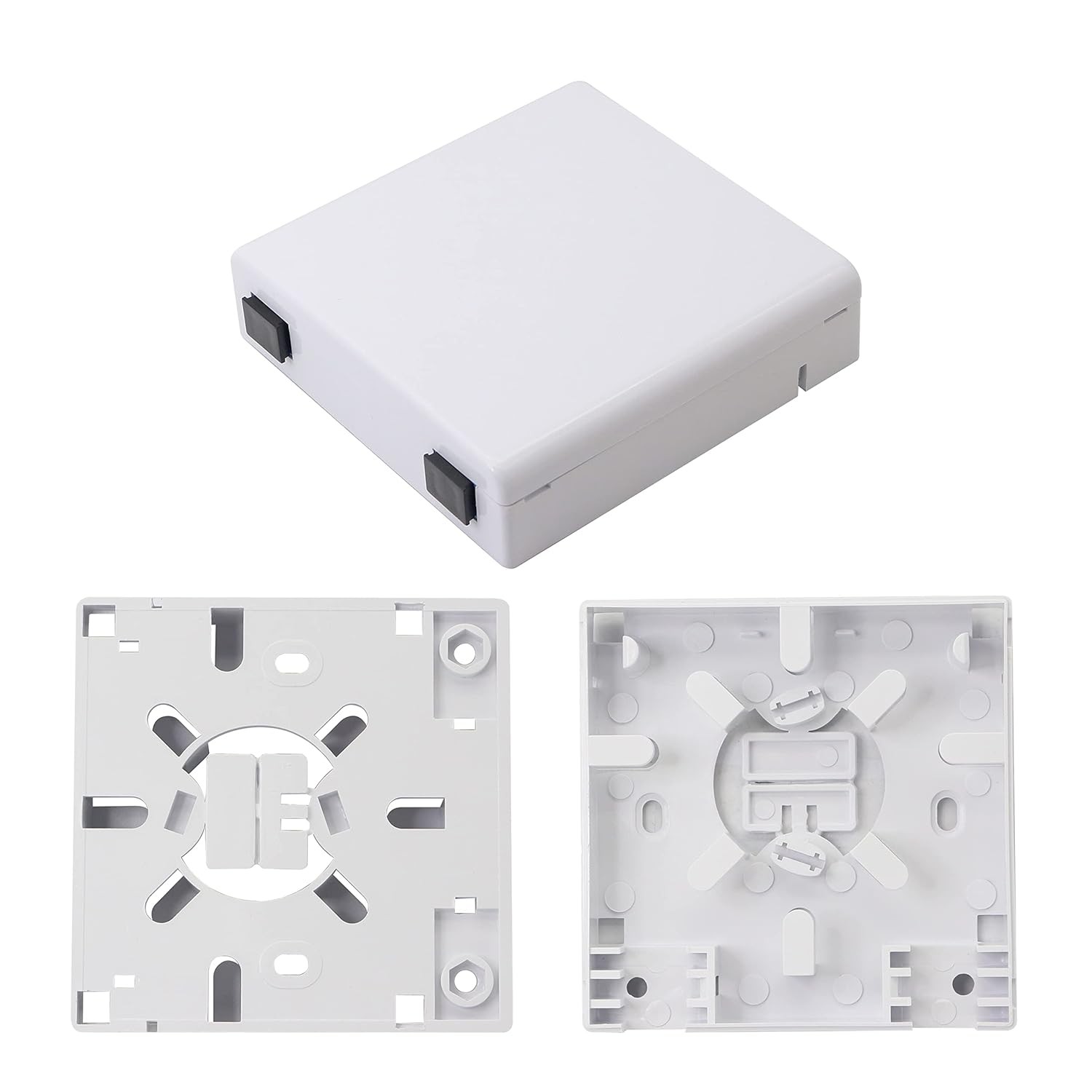 GELRHONR FTTH Fiber Panel Box Enclosure,2 Core Optic Terminal white