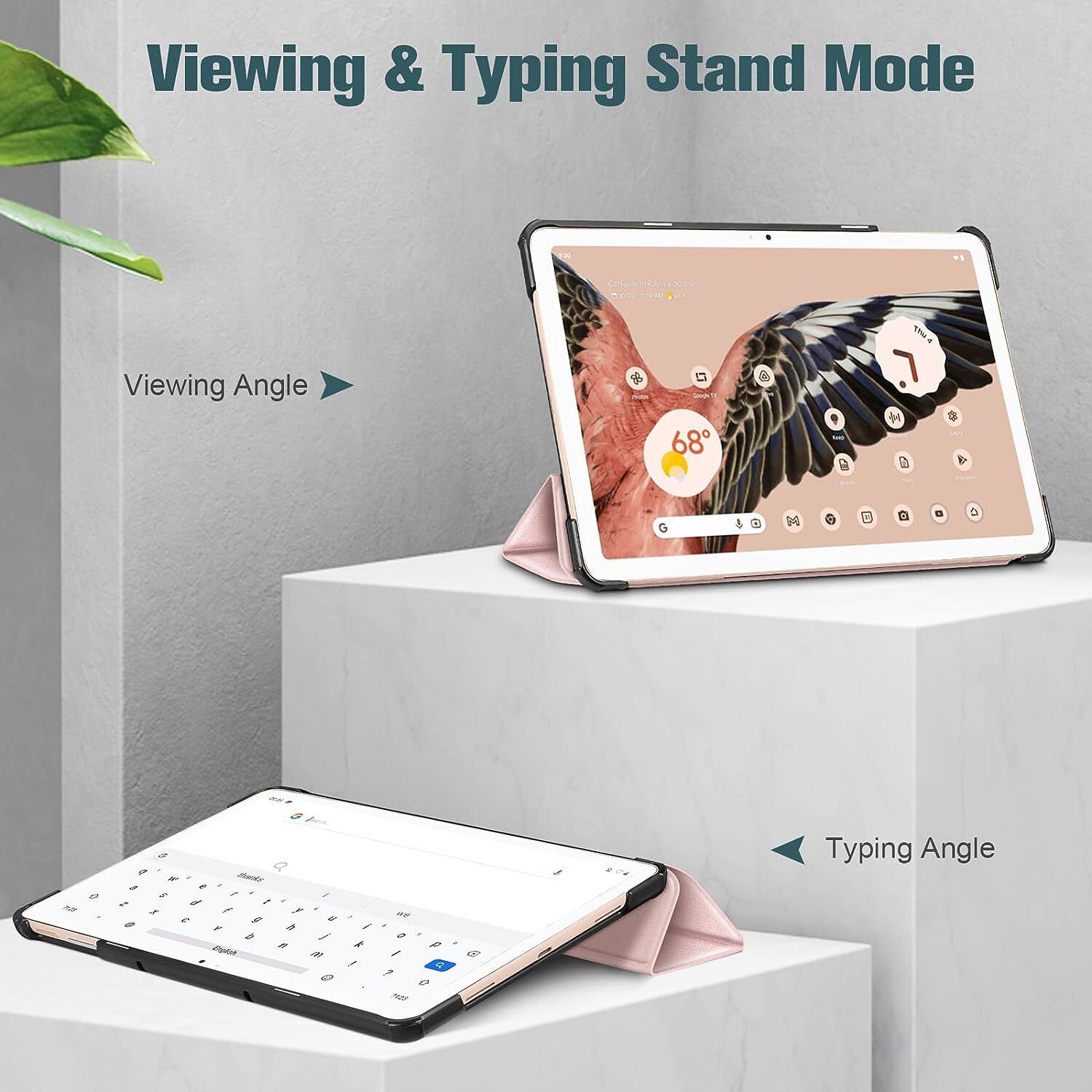 For Google Pixel Tablet 11" 2023 Slim Case Hard Back Shell Tri-Fold Stand Cover