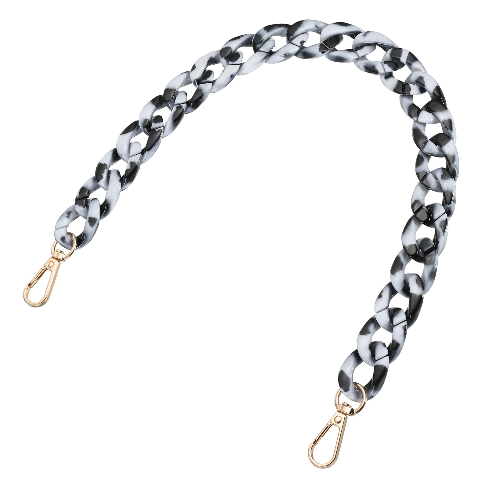 Acrylic Bag Chain, 18" Acrylic Chain for Purse Straps, Acetate Ink Blue