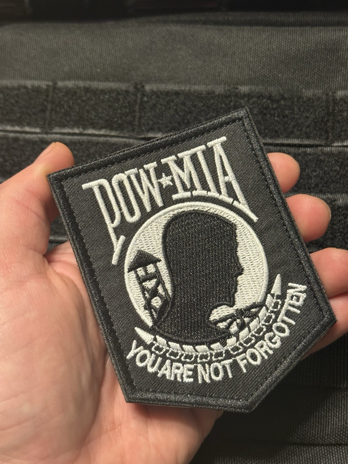 POW MIA PATCH VIETNAM WAR Patch Hook Loop 4"