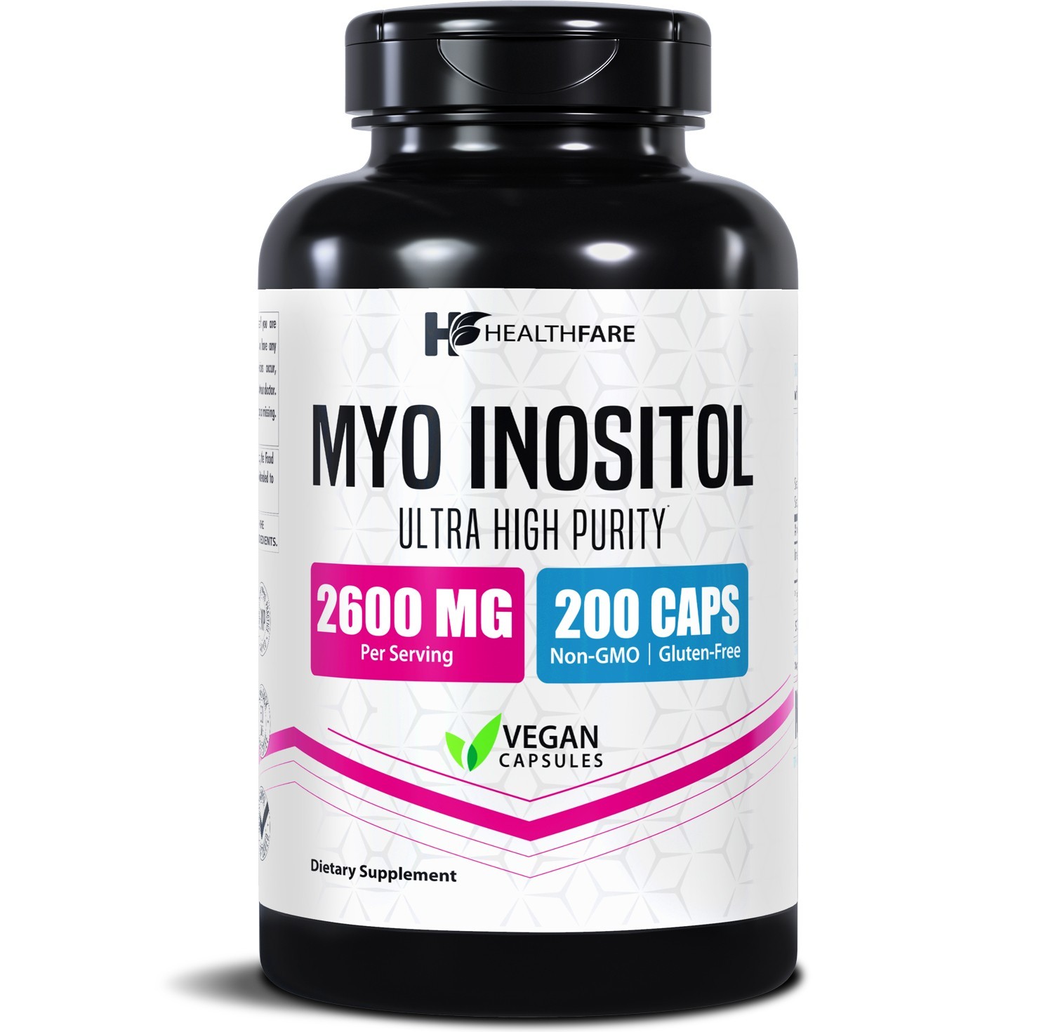 HealthFare Myo Inositol Supplement, 2600mg | 200 Veg Capsules | Ultra Strength
