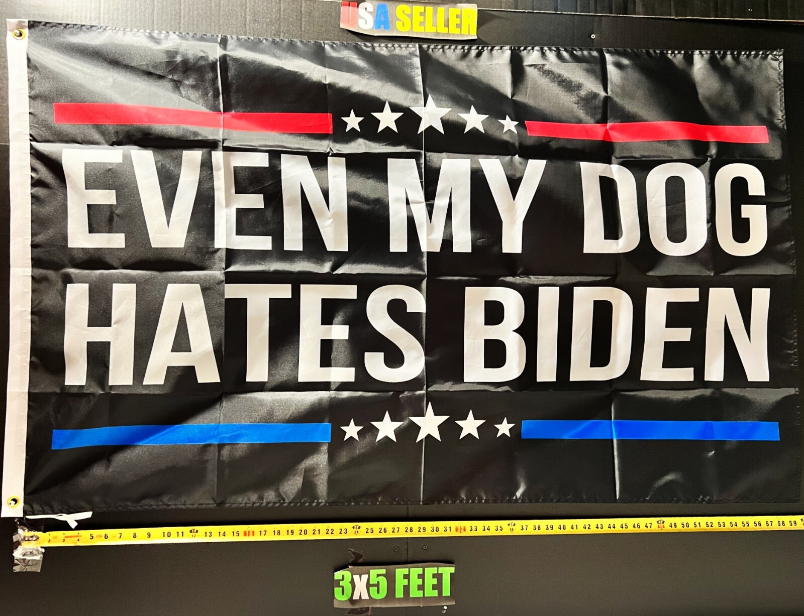 Donald Trump Flag FREE USA SHIP Hates Biden Bla Republican Desantis USA Sign 3x5