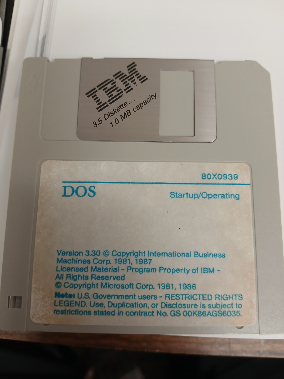IBM DOS 3.30 Disk Operating System 1987 1st Edition 5.25/3.5" Software Disks CIB