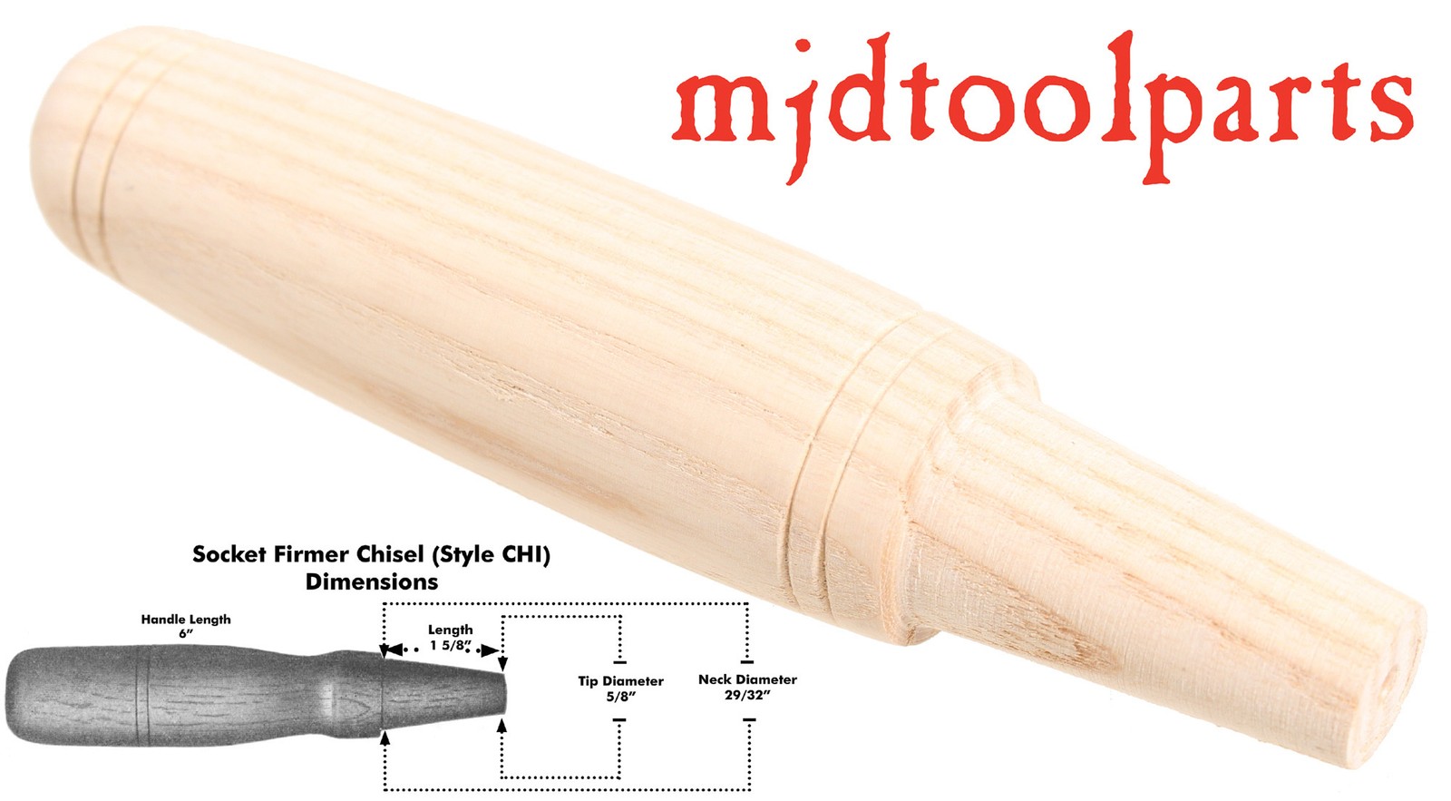 Genuine Amish Turned Handle for Socket Paring Chisel (CHI) - mjdtoolparts