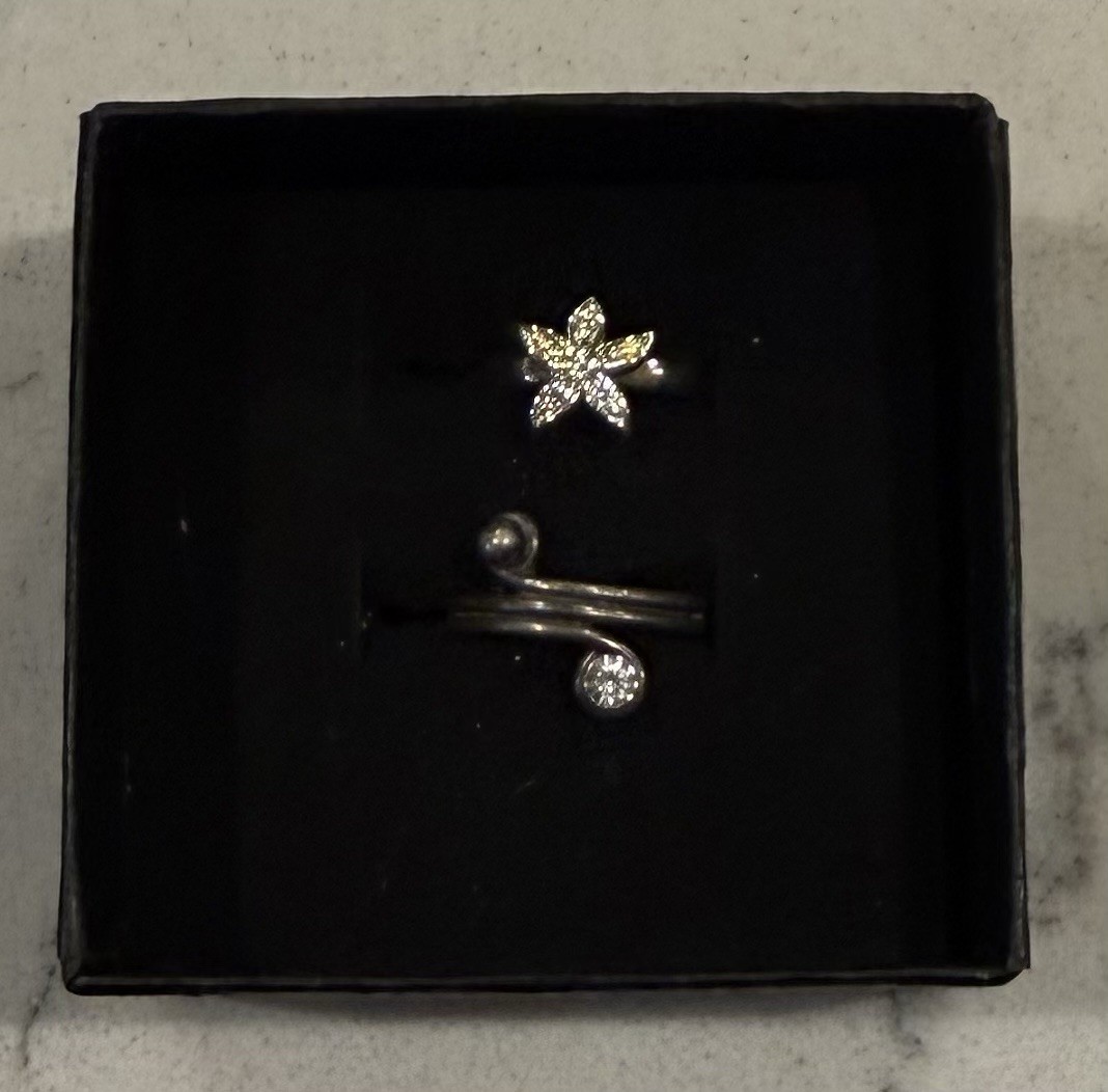 925 Sterling Silver Toe Rings Lot Of 2