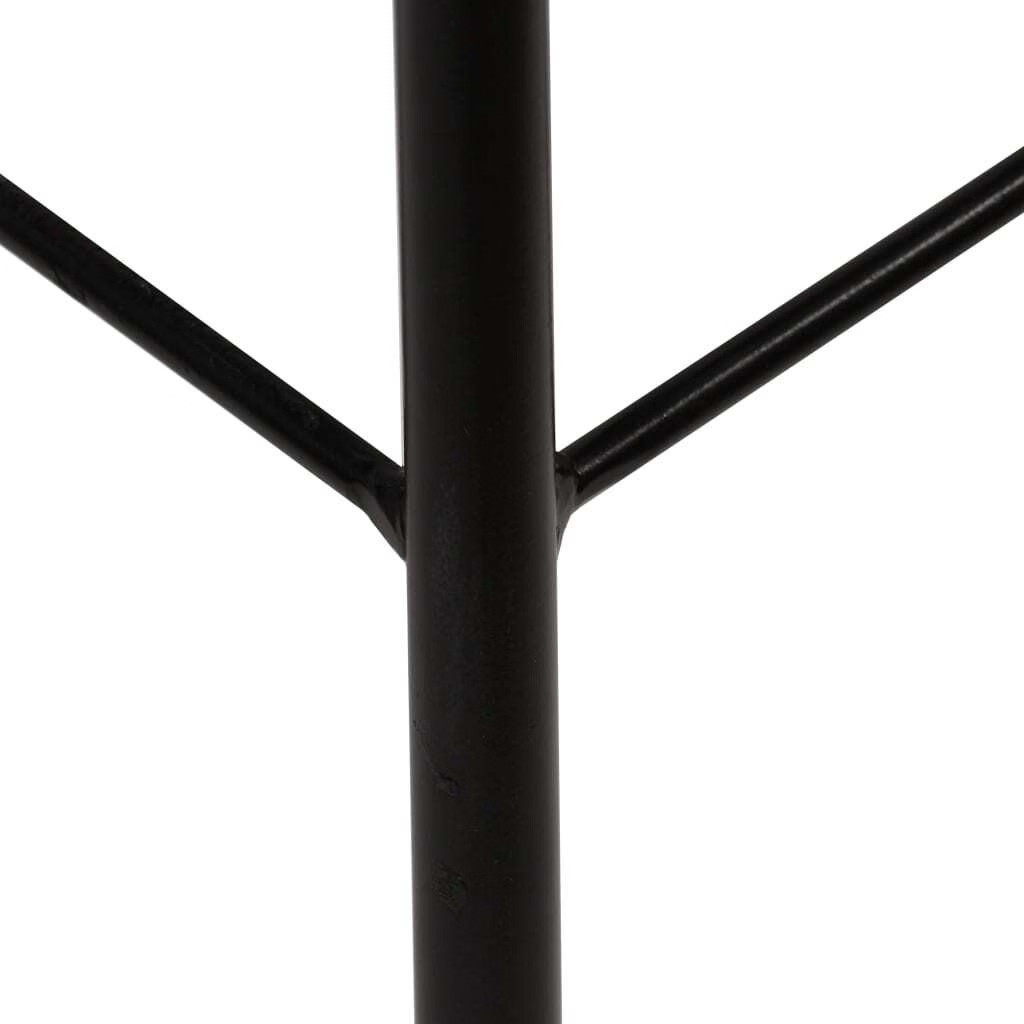 Bar Chair Set of 2 Dark Brown, Black