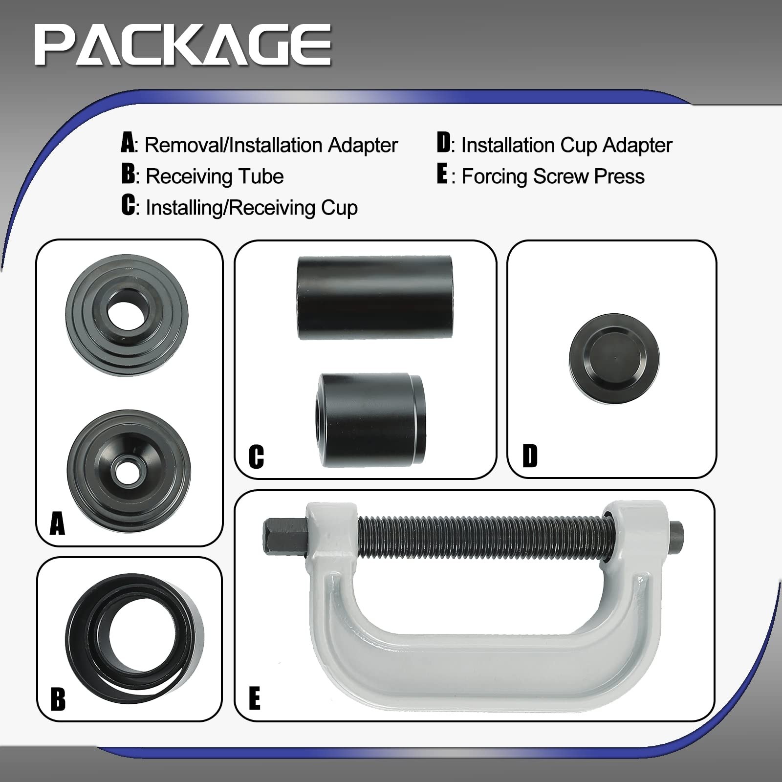 ATP Ball Joint Removal Installation Tool with 4 Wheel Drive Adapters