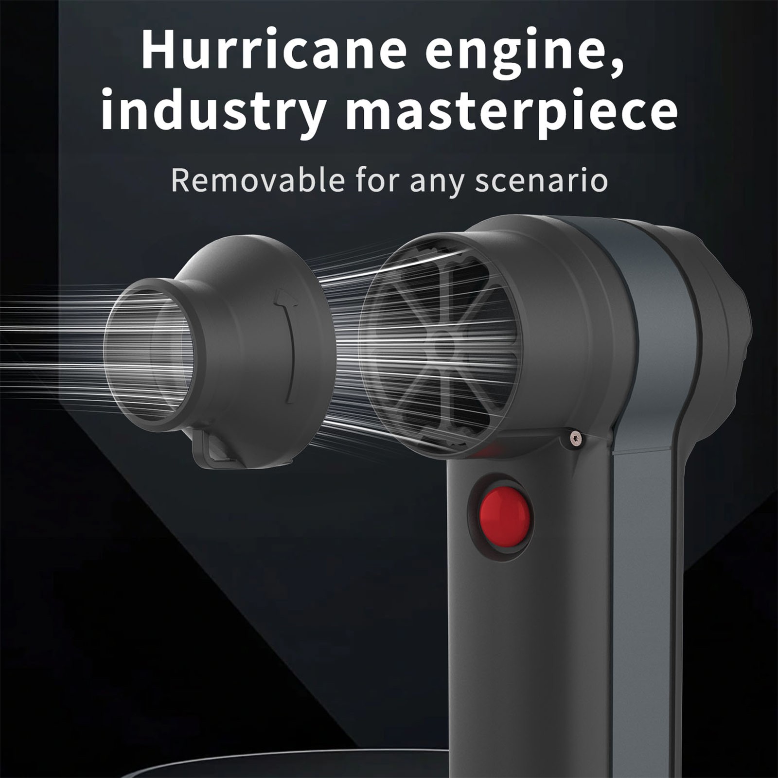 .Cordless Air Duster 500000RPM 4 Speeds 50mm Brushless Motor USB Rechargeable