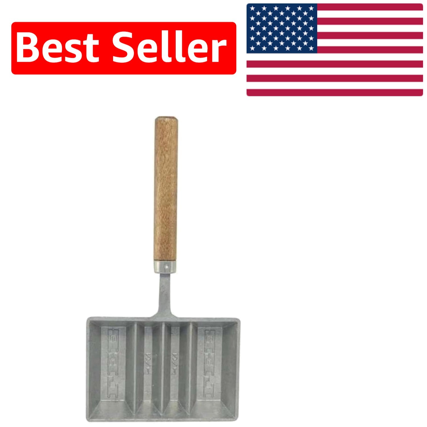 Ambidextrous Aluminum Ingot Mold - Perfect for Re-Melting 1/2 & 1 Pound Ingots