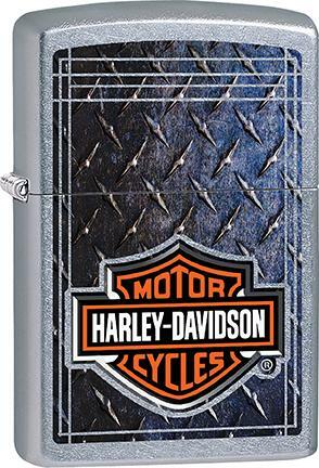 Zippo Windproof Metal Design Fire Lighter - Harley-Davidson Blue Tread Plate