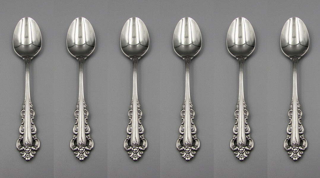 Oneida Stainless  Flatware SOUTHERN BAROQUE Teaspoons - Set of Six *