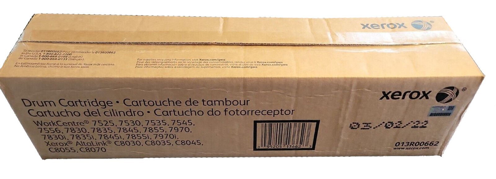 Genuine Xerox 013R00662 Drum Cartridge 7525 7530 7535 7545 7556 7830 7835 C8030