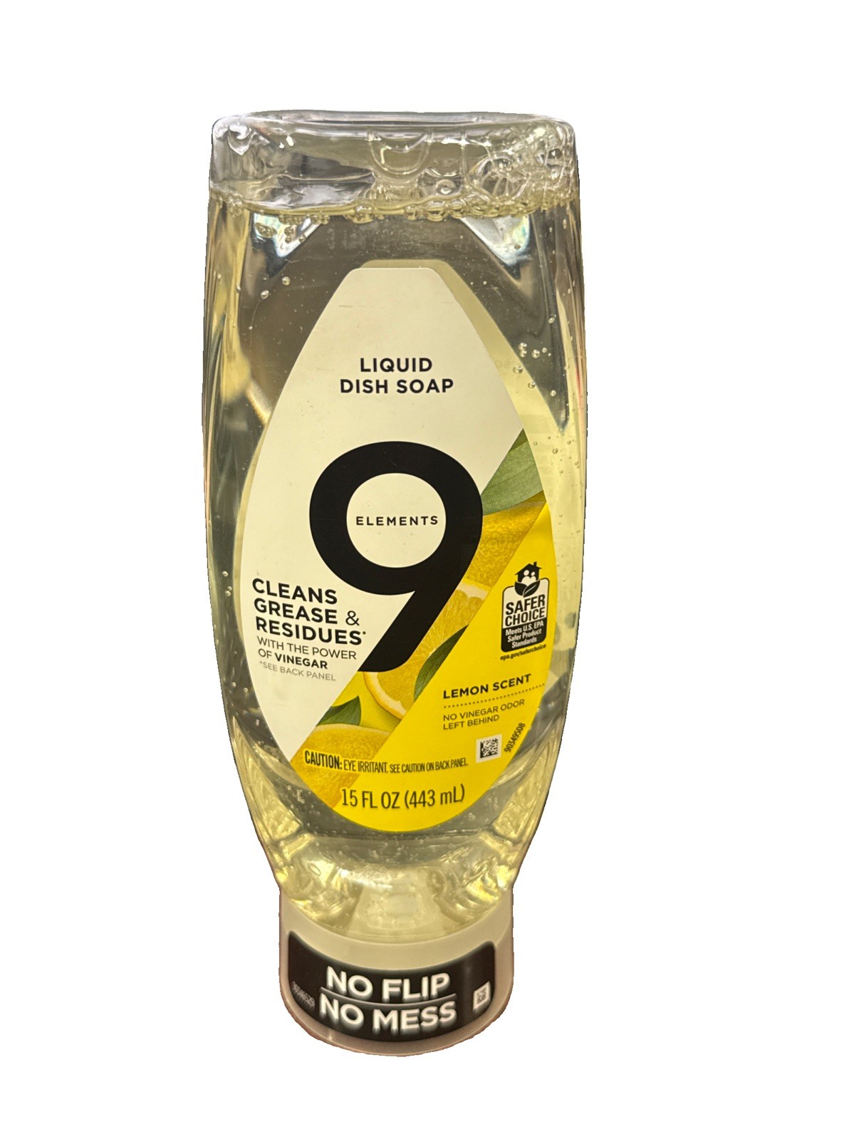 LOT OF 2 - 9 ELEMENTS LEMON SCENT LIQUID DISH SOAP  15 FL OZ EACH