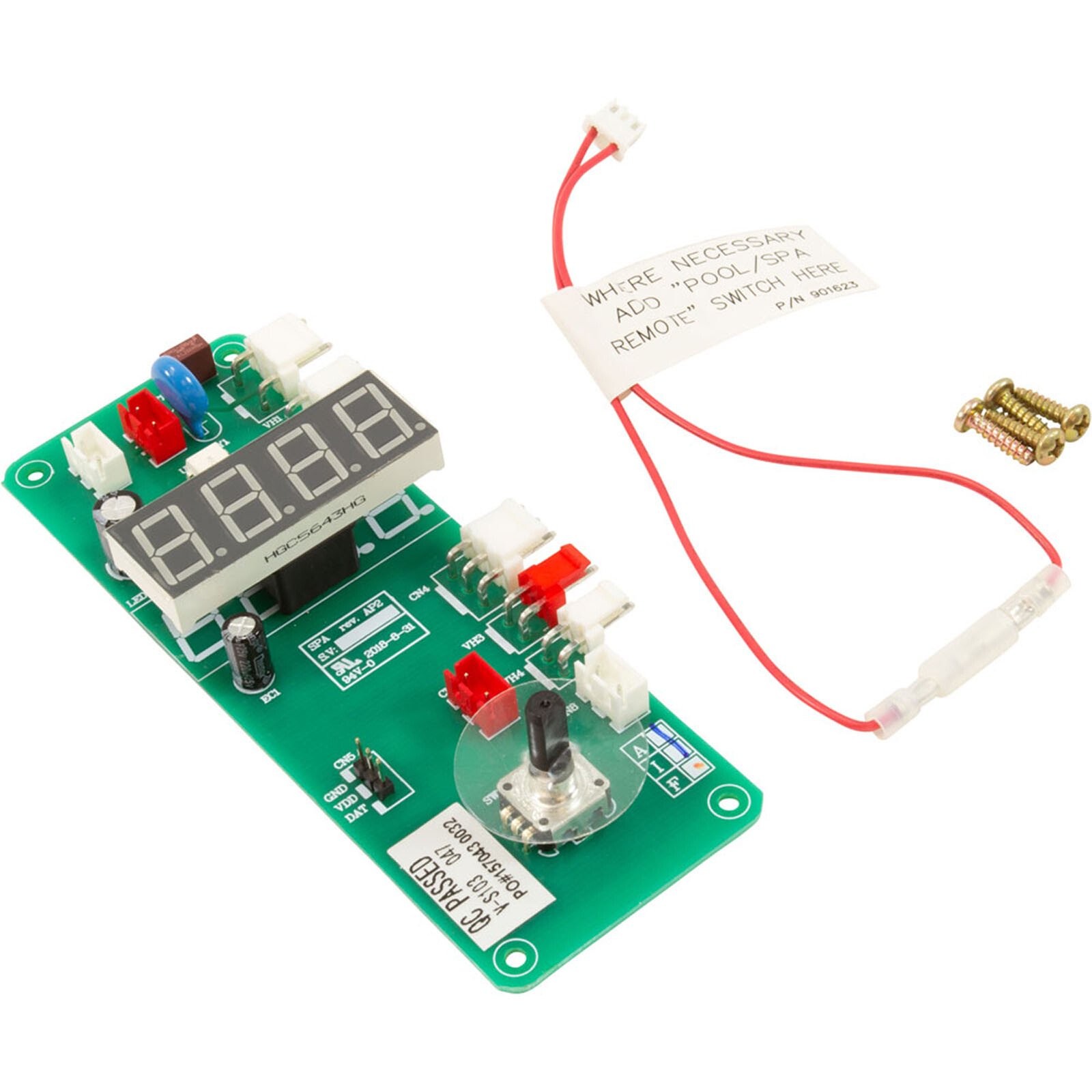 PCB, Raypak, 0005/0011, with LED Display