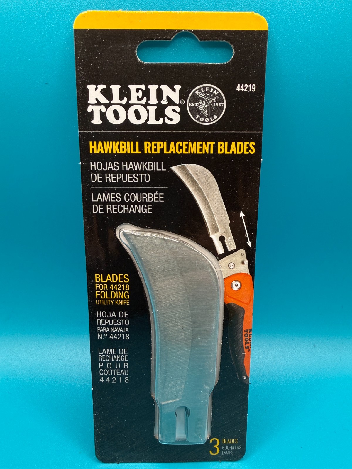 Klein Tools 44219, Replacement Hawkbill Blade for 44218 3-Pack