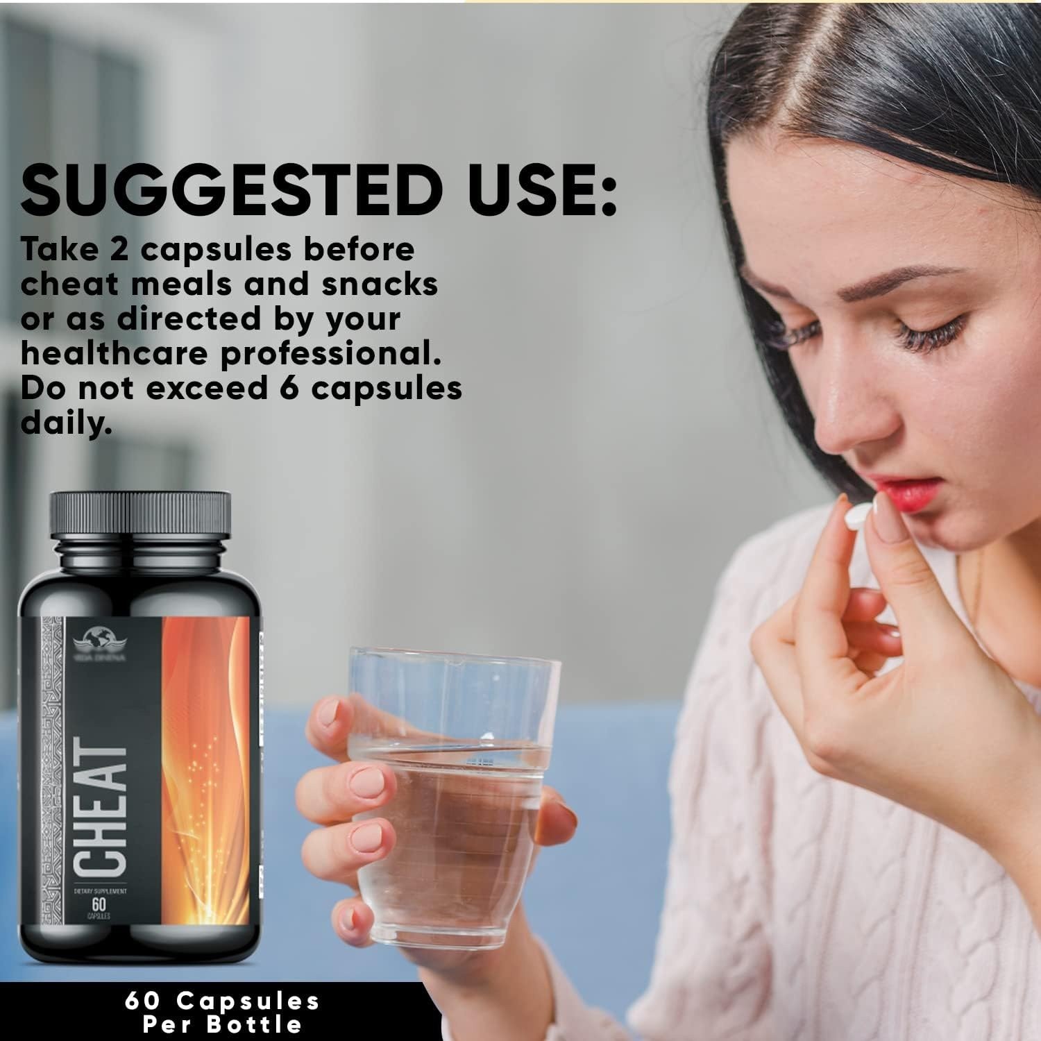 Cheat Carb Blocker Appetite Control Weight Support 60 Capsules 🔥US Seller🔥