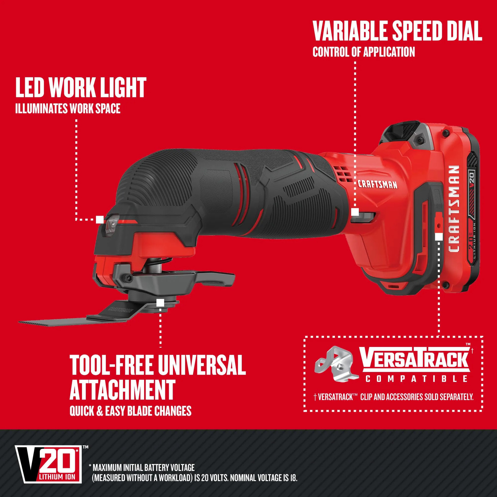 Craftsman V20 Cordless 6-Tool Combo Kit Power Tool Set