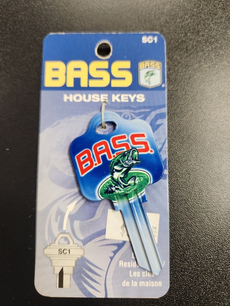 BASS FISHING SCHLAGE SC1 KEYBLANK (DISCON.) - READ DETAILS BELOW