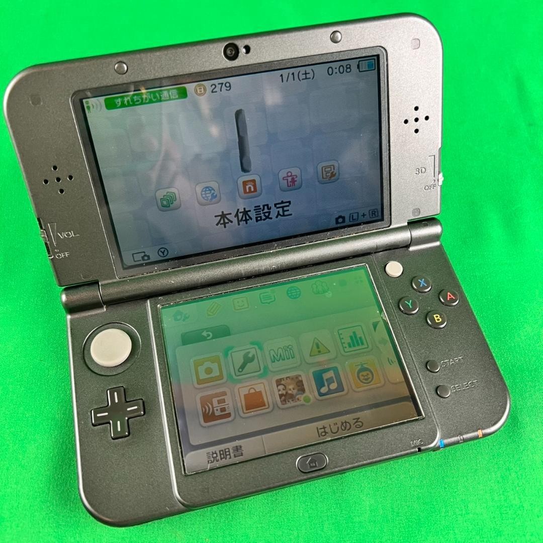 3DS/2DS/DS Newnintendo 3Ds Ll Body Metallic Black Working Well Japan