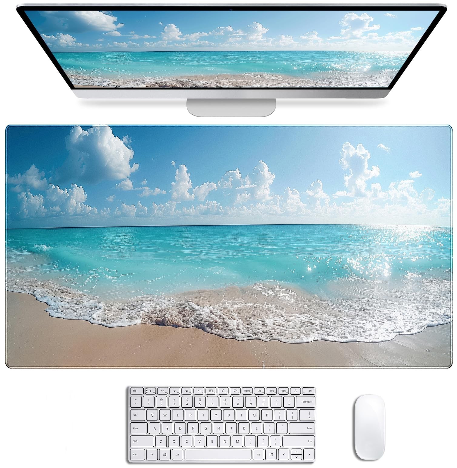 Beautiful Natural Scenery XL Mouse Pad Office Decoration Accessories Ocean Be...