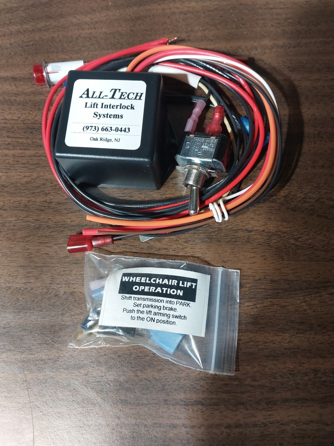 All-Tech Lift Interlock Systems Wheelchair Switch Wiring Set L2