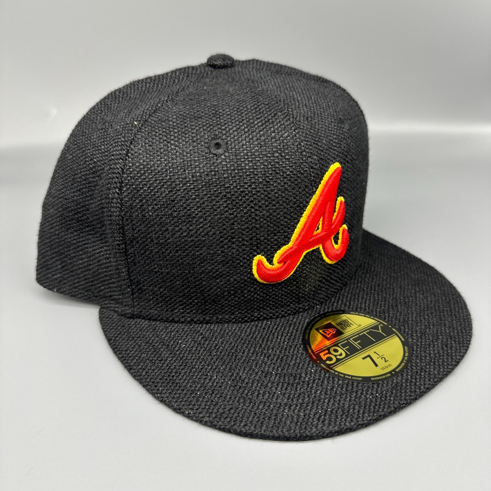 New Era 59Fifty Atlanta Braves Hemp Black/Red/Yellow Colorpack Fitted Hat Cap