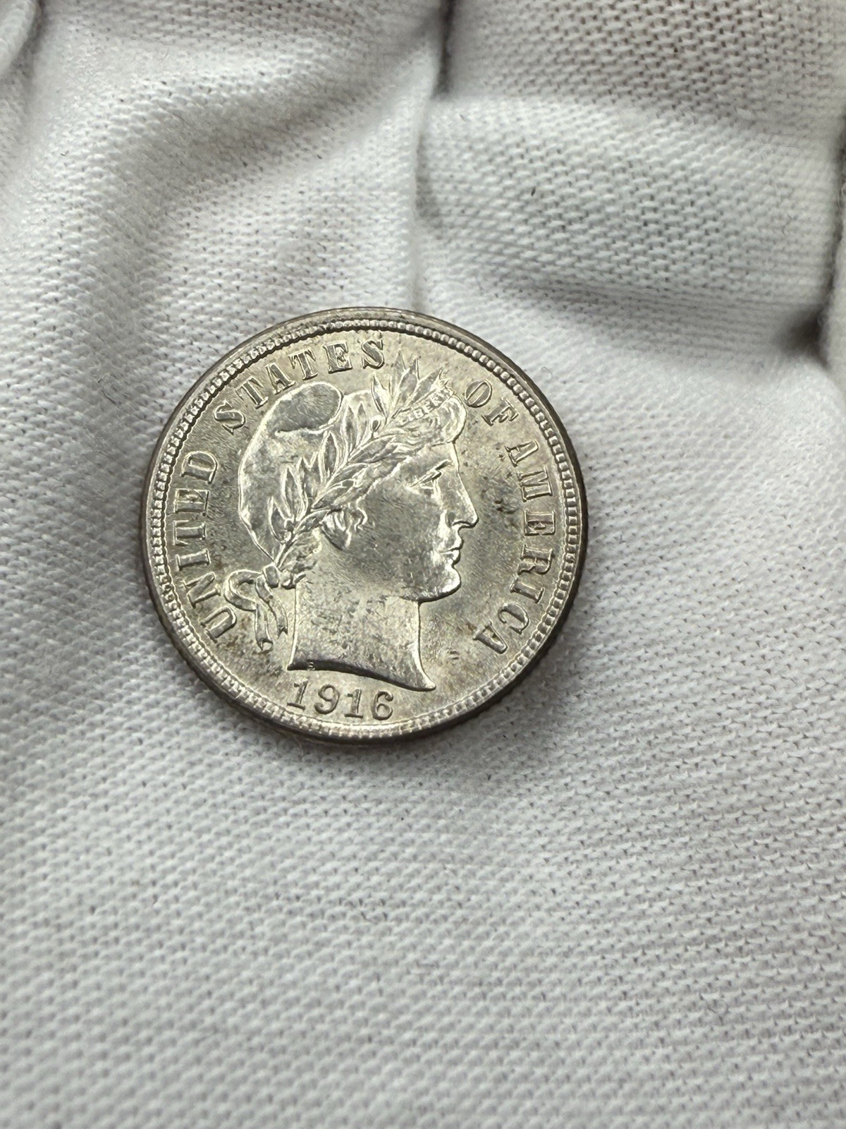 1916 Philadelphia Mint Silver Barber Dime Bu / UNC Great Luster And Color T113
