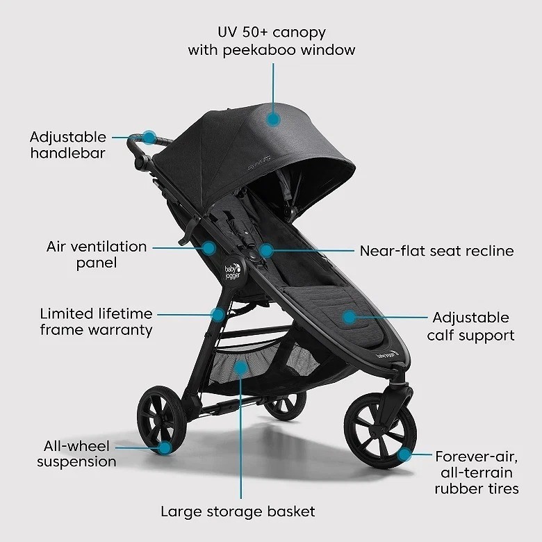 Baby Jogger City Mini GT2 Stroller- Opulent Black
