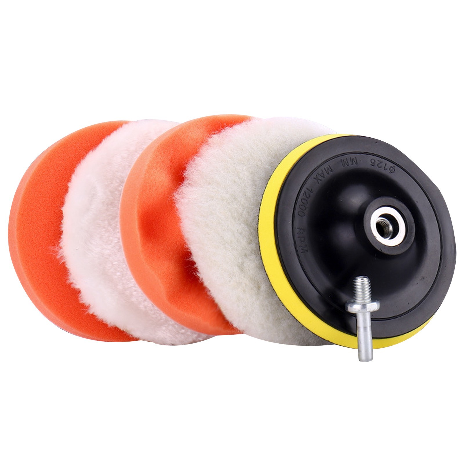 6PCS 6 Inch Car Buffing Pads for Drill Polishing Kit Sponge Foam Waxing Polisher