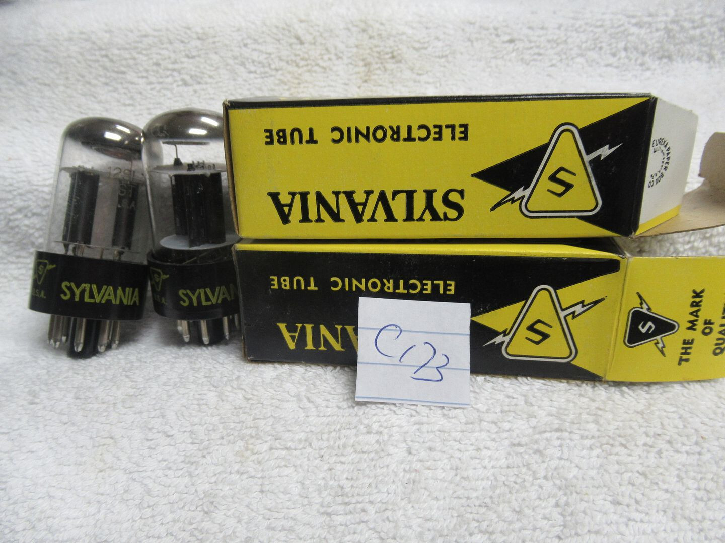 2 Sylvania  12SL7   tube NOS matching date code tested.for mcintosh or marantz