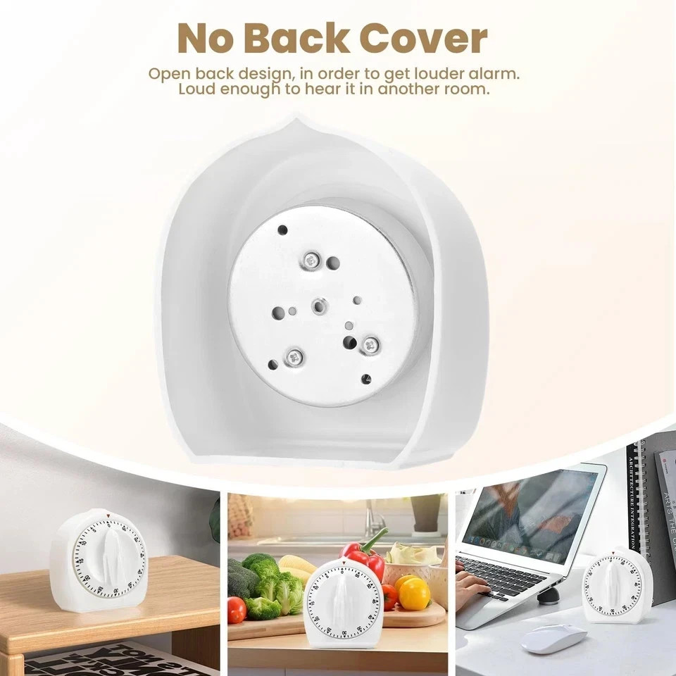 Kitchen Timers for Cooking, 60 Minute Wind Up - Chef Cooking Timer