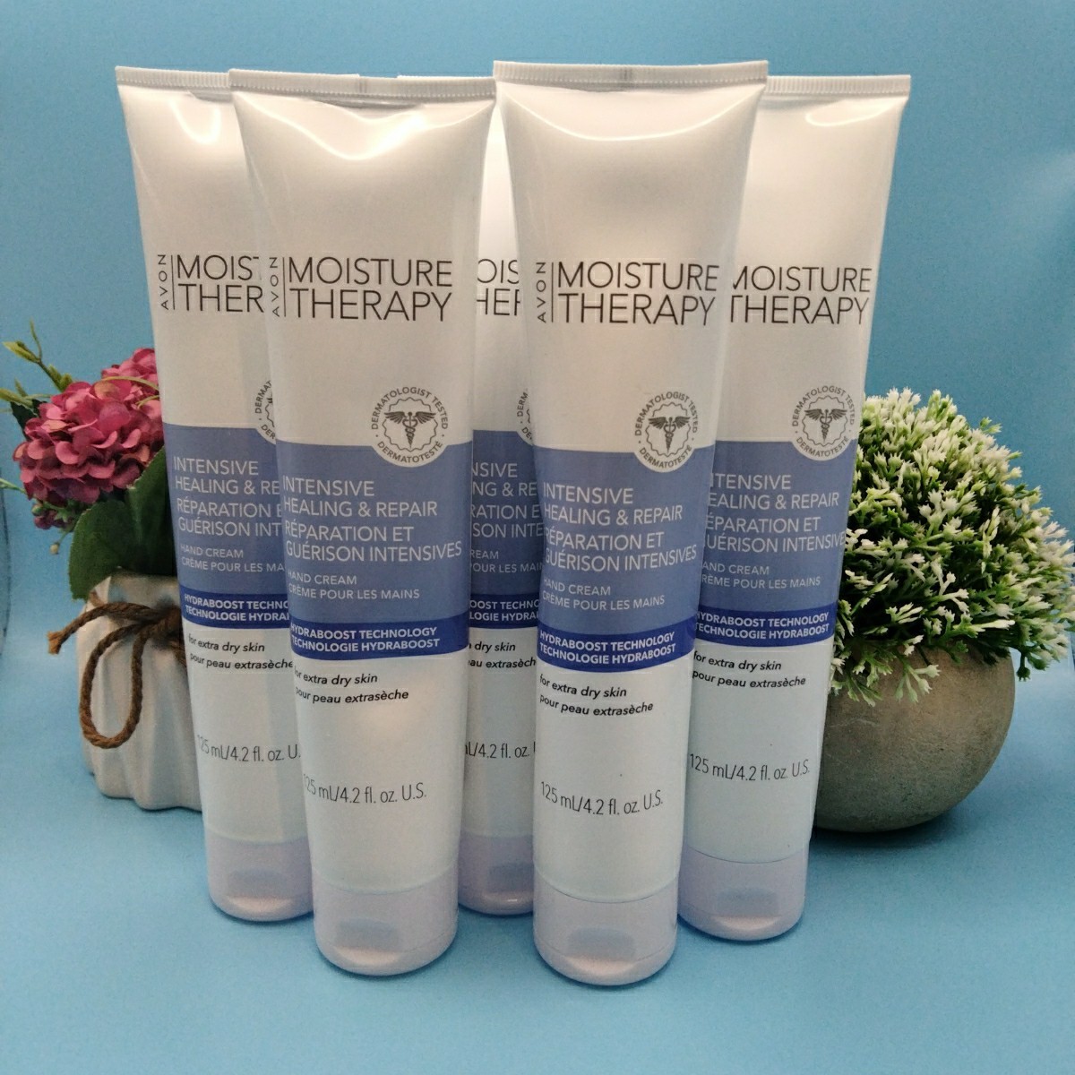 AVON Moisture Therapy Hand Cream - lot of 5 - 4.2 fl oz ea - New - Free Shipping