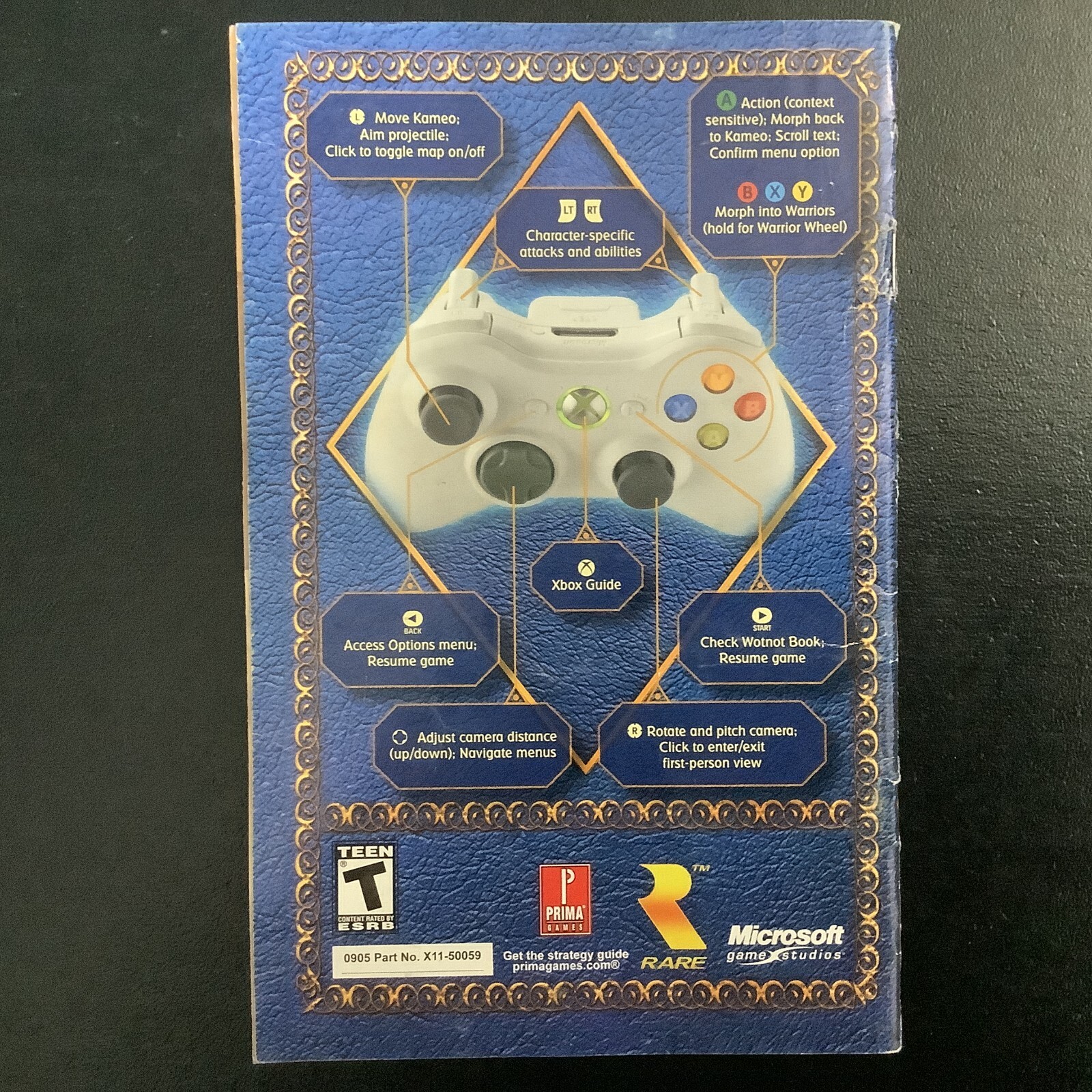Kameo Elements of Power Microsoft Xbox 360 Instruction Manual Only