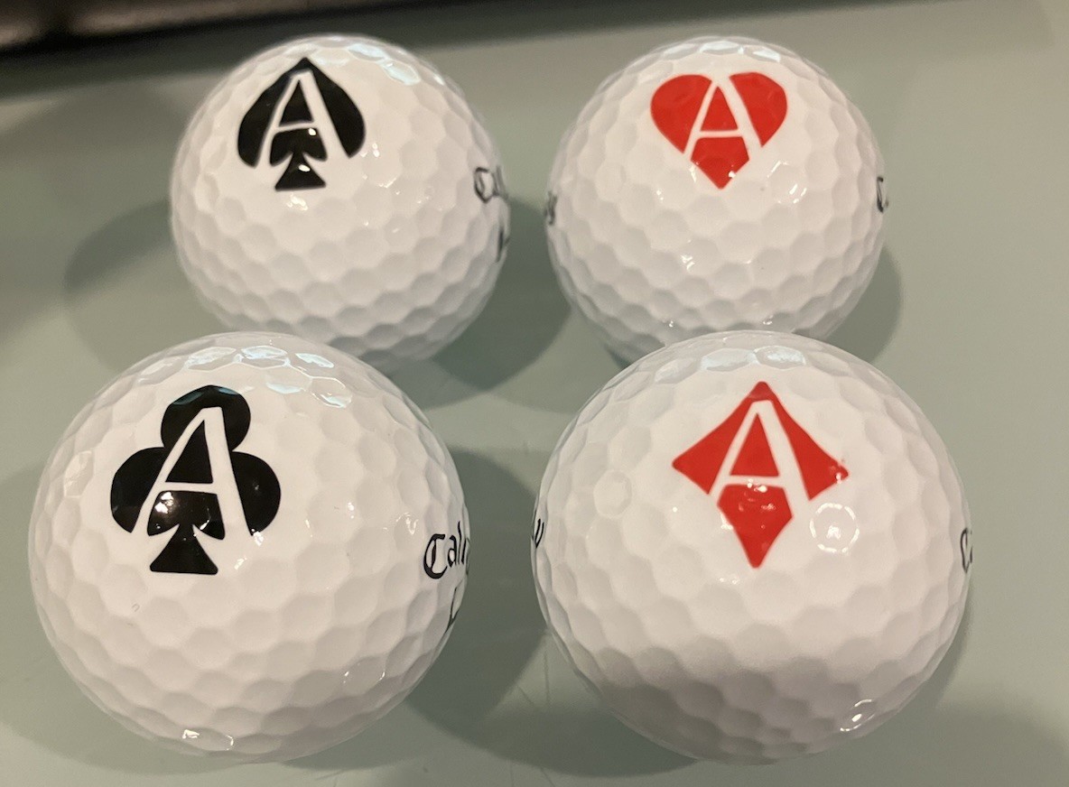 SOLD OUT! Callaway ACES Of Suits, Limited Edition Supersoft Golf Balls, Set Of 4